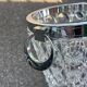 Large vintage crystal and silver-plated champagne bucket