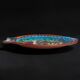 Painted terracotta wall fish, Oaxaca, Mexico, 1970s-80s.