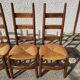 Serie de 6 chaises paillees