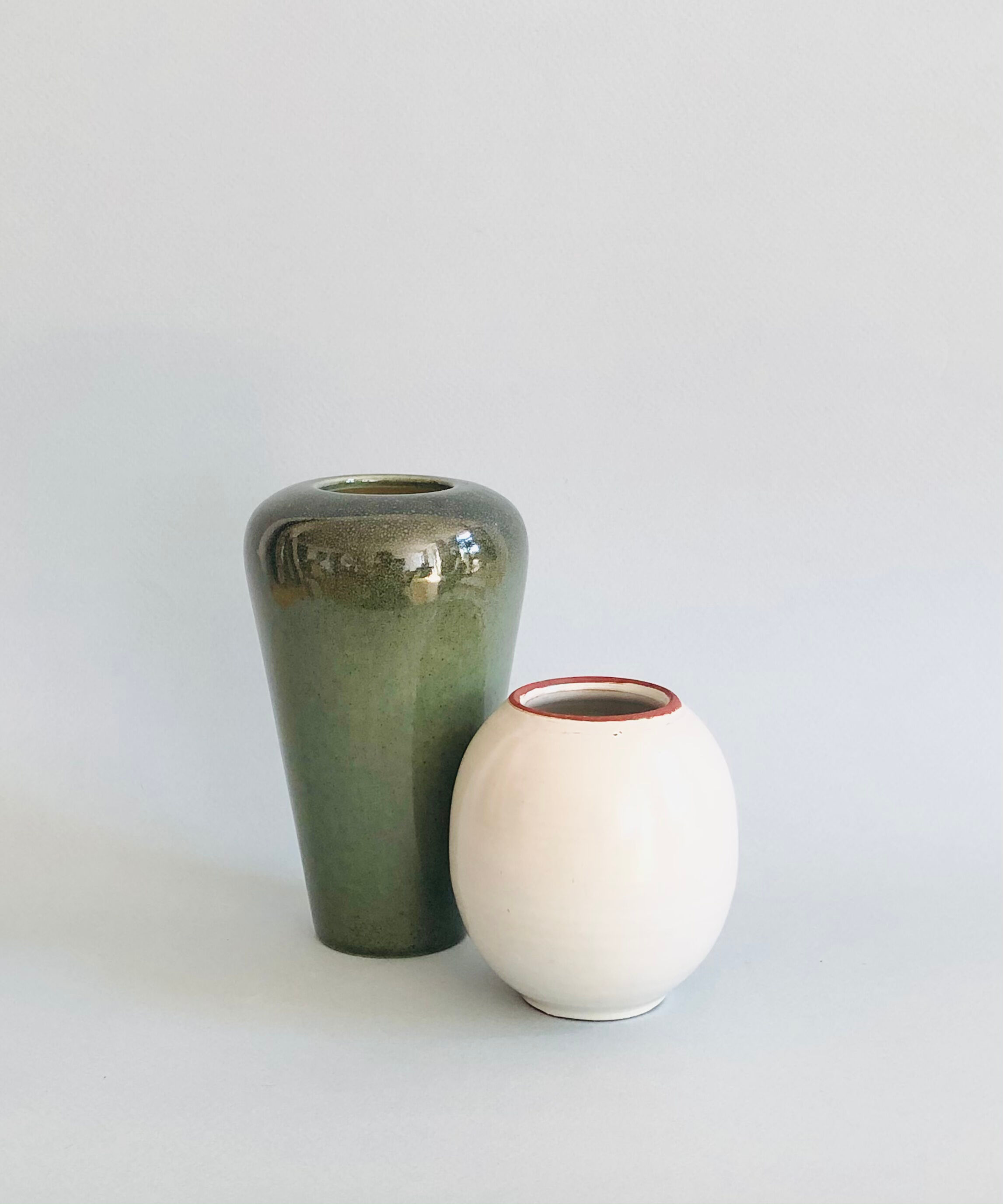 Duo of Dutch ceramic vases