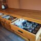 Solid oak sideboard, ideal for farmhouses or country homes, thick wood