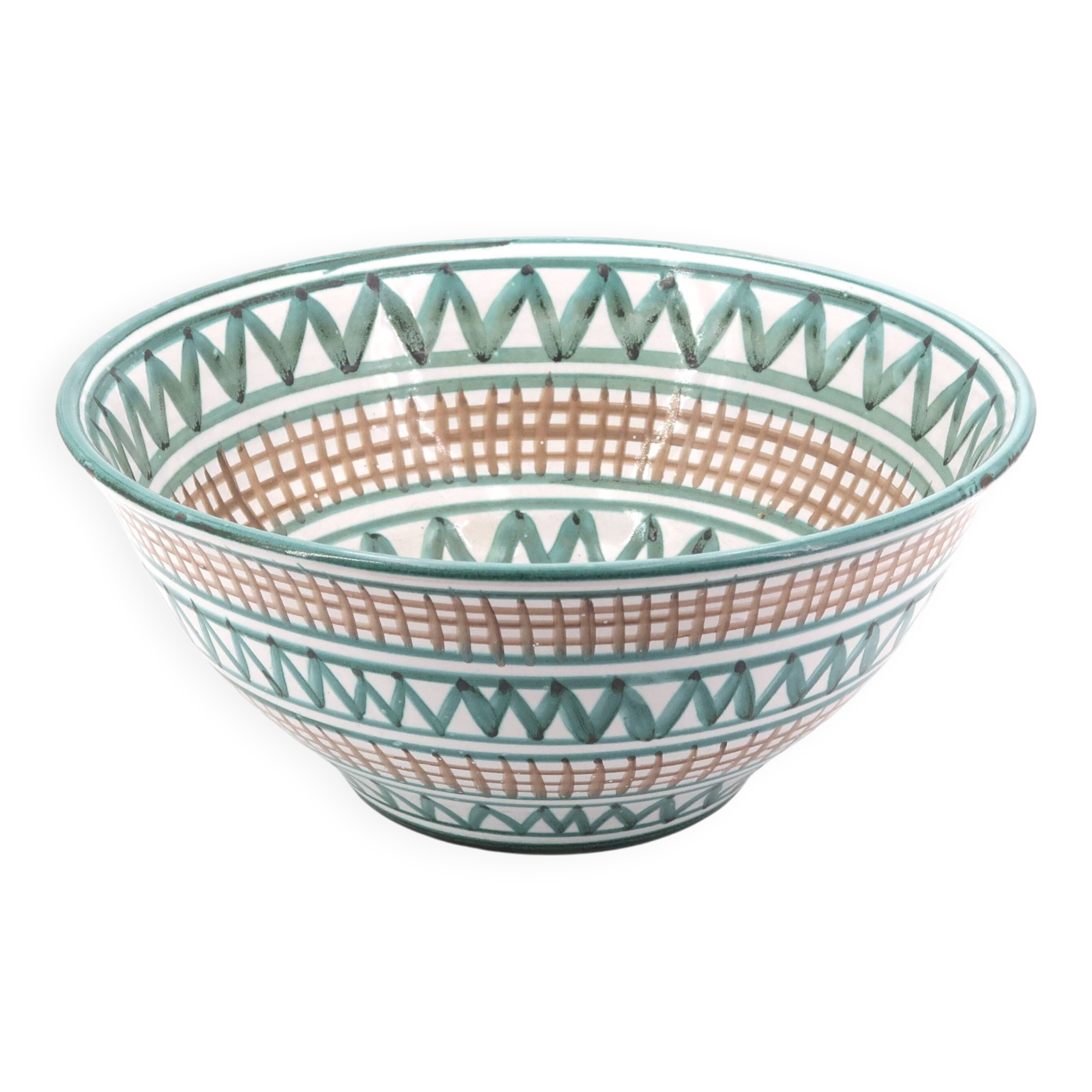 Large ceramic salad bowl Robert Picault Vallauris 60s