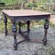 Table fin XIX néo rennaissance noir et chêne