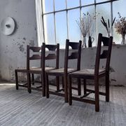 Set 4 chaises rustiques chêne De puydt, Belgique 1970