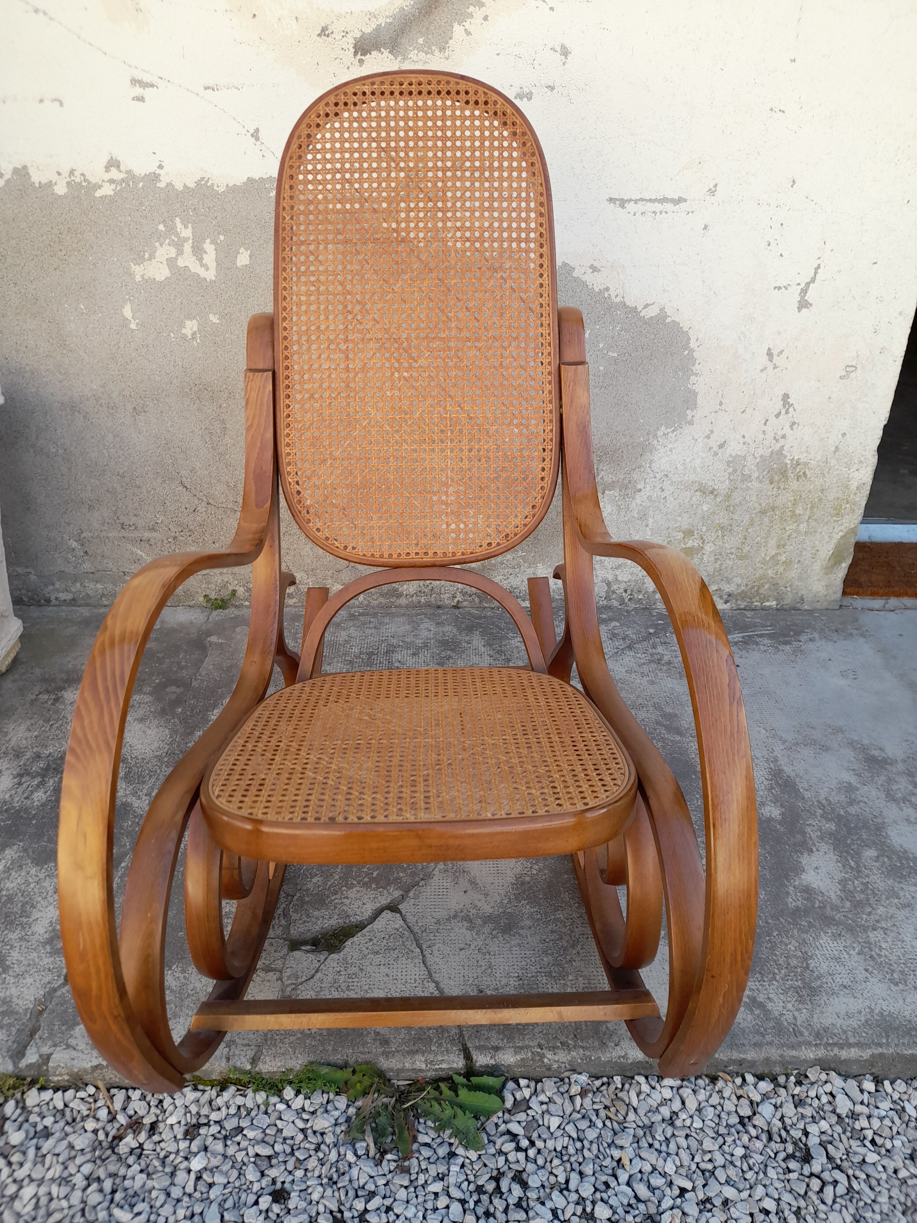 Rocking-chair canne by Luigi Crassevig Italy