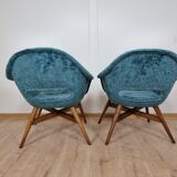 Restored shell armchairs by Miroslav Navratil