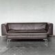 B&B Italia sofa “Charles” Leather Sofa with Matching Ottoma