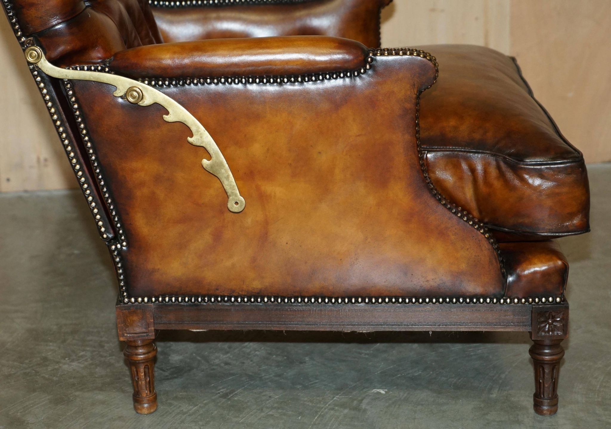 Chesterfield Club Armchair in Hand-Dyed Leather