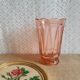 Vintage rosaline pink glass vase