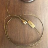 Lamp year 1960 wicker brass