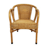 Old chair in Osier and Bamboo 60s