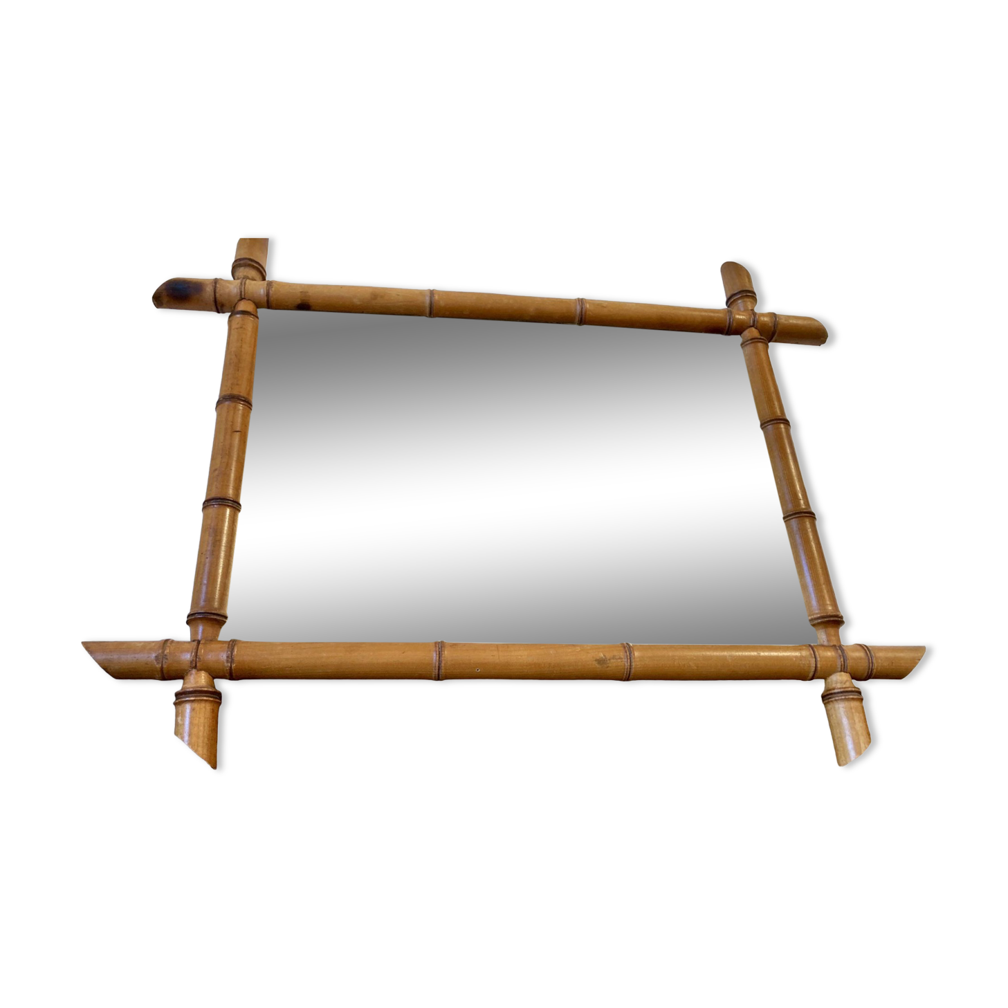 Bamboo imitation wood mirror