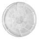 Large Platter Fleur, Vintage Decorative Clear Plate / Arcoroc / France