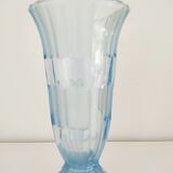 Art Deco vase blue glass