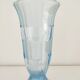 Vase art déco verre bleuté
