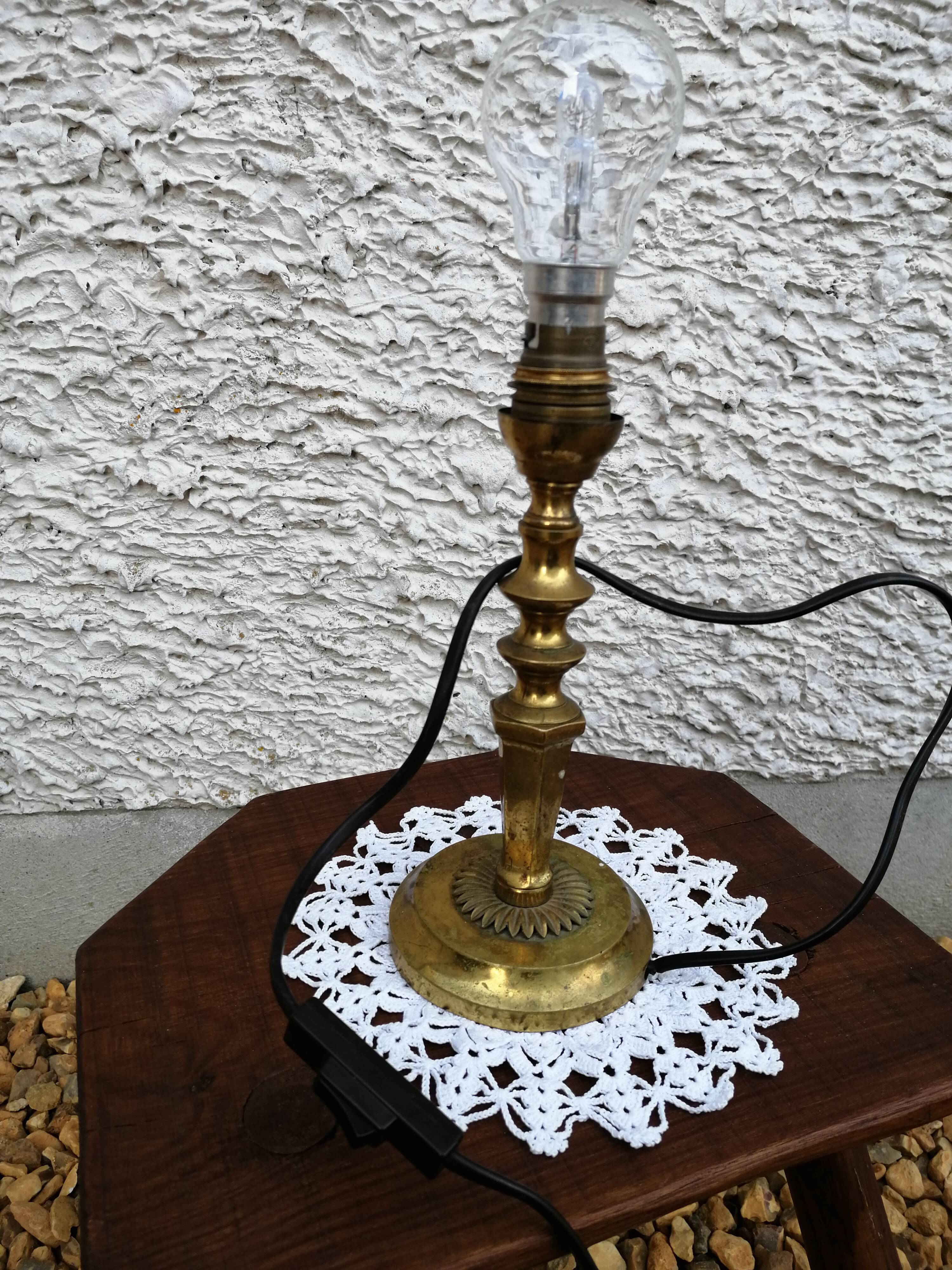 Brass lamp foot