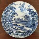 8 blue & white soup plates Broadhurst, Lunéville, Myott and Royal Sphinx Regout Maestricht