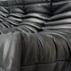 Togo 3-seater in Black Leather designed by M. Ducaroy for Ligne Roset
