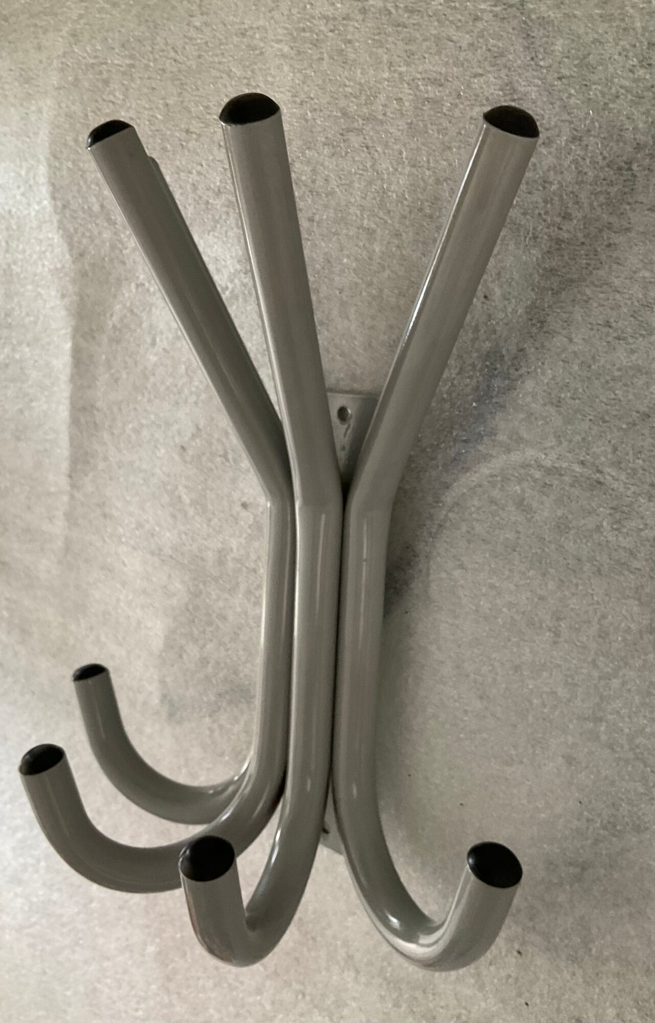 Vintage coat rack 70s-80s in gray lacquered metal