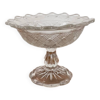 Small old glass fruit bowl