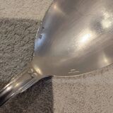 Silver plated rice serving spoons, Christofle Vendome, 25cm