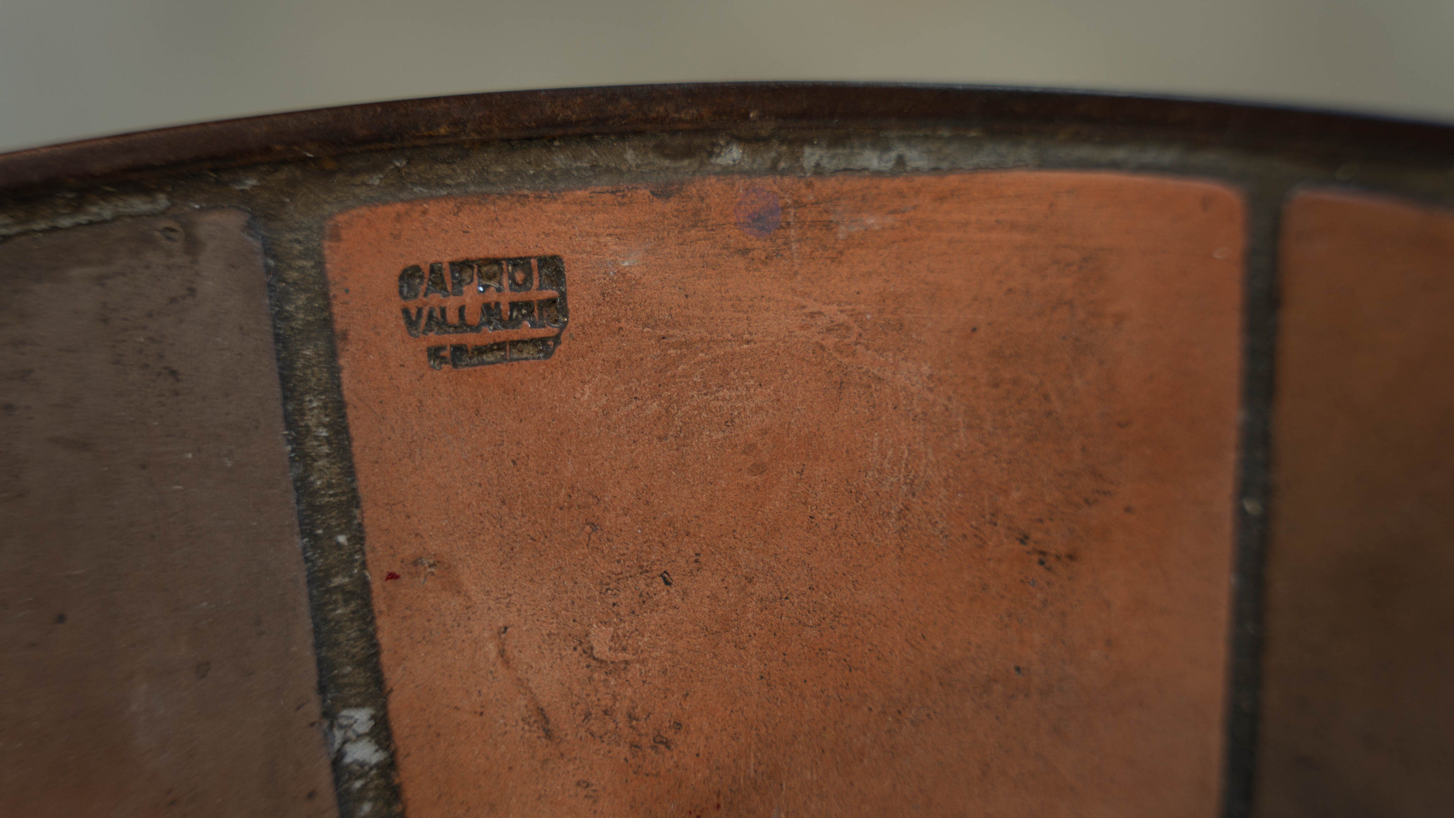 Rare red ceramic coffee table by Roger Capron