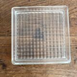 Vintage square glass pocket empty