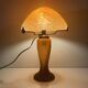 Orange speckled glass mushroom lamp, Massive, Belgium 1970.