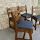 4 chairs in solid wood from Guillerme and Chambron