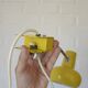 Space Age style lamp / Vintage yellow bookshelf light / Mid-century modern