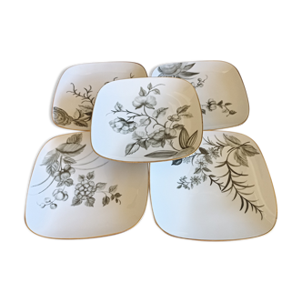 5 assiettes en porcelaine Schönwald