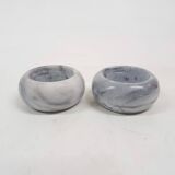 Set of two marble tea light holders, The Netherlands 1970's