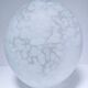 XL egg lamp white speckled glass design 70s H.37 cm