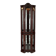 Corner Wine Cabinet with Glass Doors, Peach Blossom Wood Finish