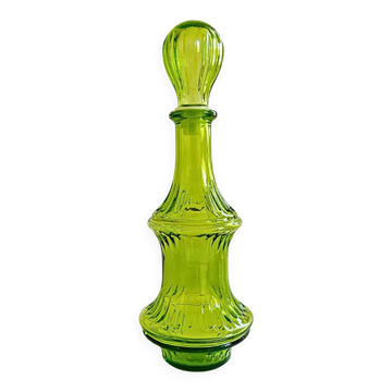 Empoli Mid-Century green glass bottle