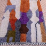 Modern Multicolor Moroccan Berber Rug
