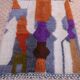 Tapis berbère marocain multicolore moderne