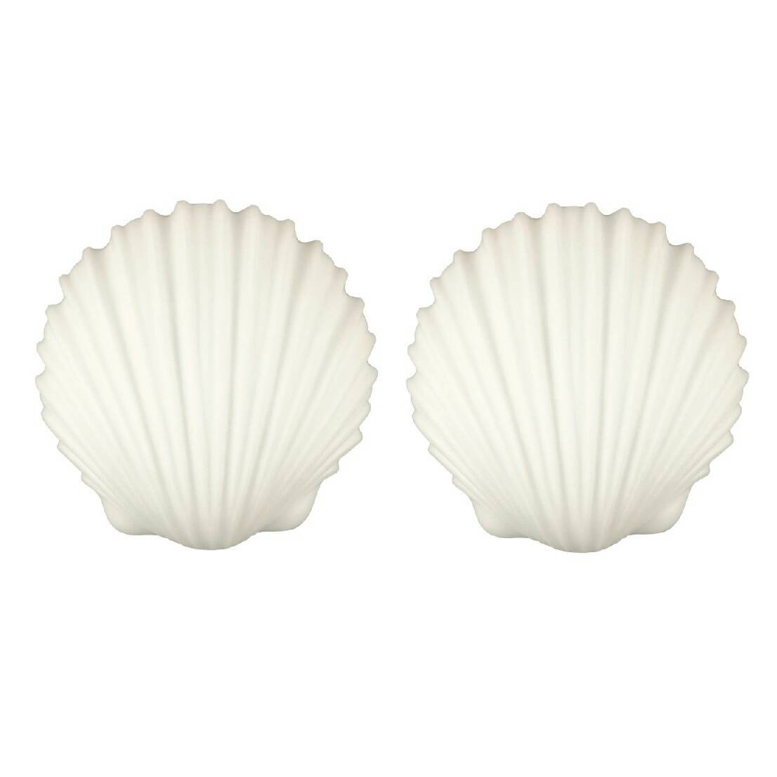 Pair of Large Opaline Glass Shell-Shaped Wall Lights from Limburg, 1970s