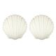 Pair of Large Opaline Glass Shell-Shaped Wall Lights from Limburg, 1970s