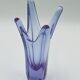 Vintage Murano Crystal Finger Vase Purple