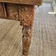 XXL coffee table in solid raw elm wood with 2 drawers, rustic antique.
