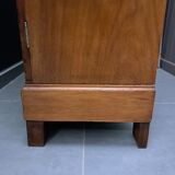 Mahogany and leather cardboard box