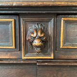 L XIII style oak sideboard