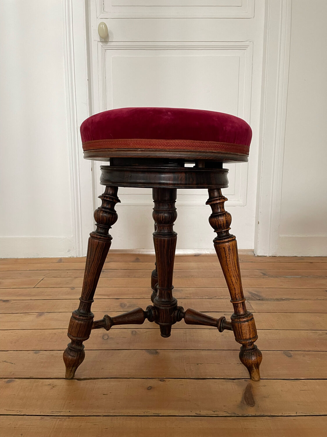 Nineteenth century rosewood piano stool