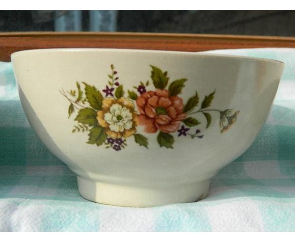 VINTAGE BOWL CERAMIC FLOWER PATTERN