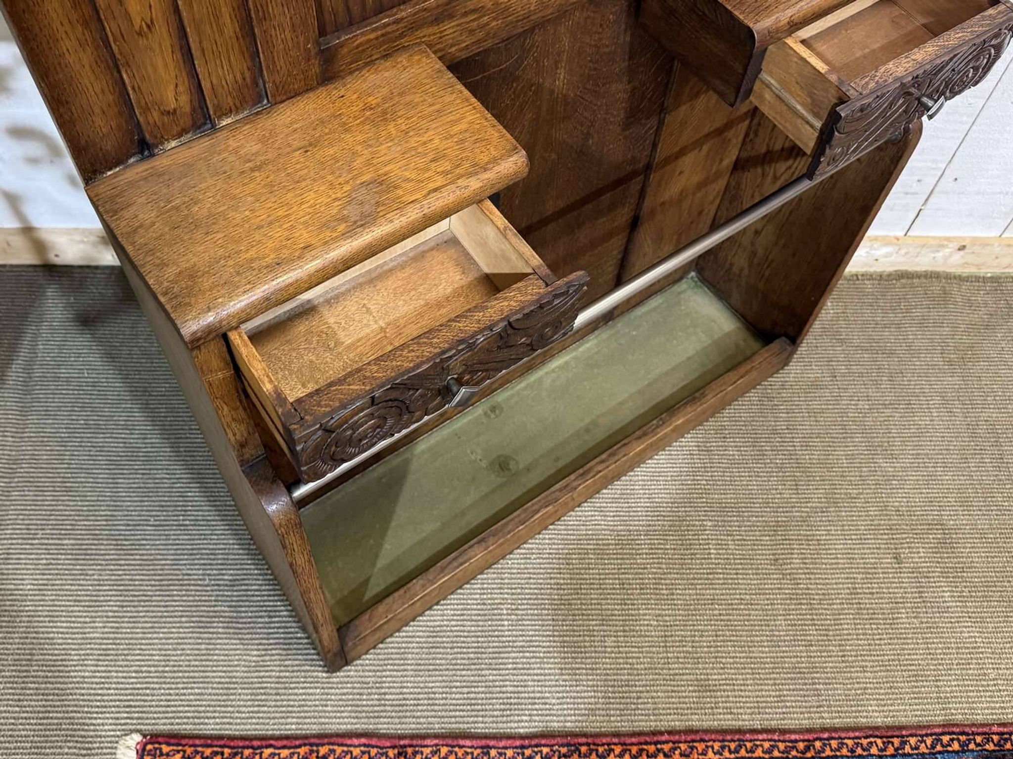 1930s Art Deco oak wardrobe