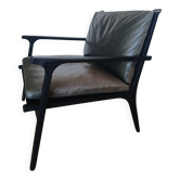 Leather lounge chair