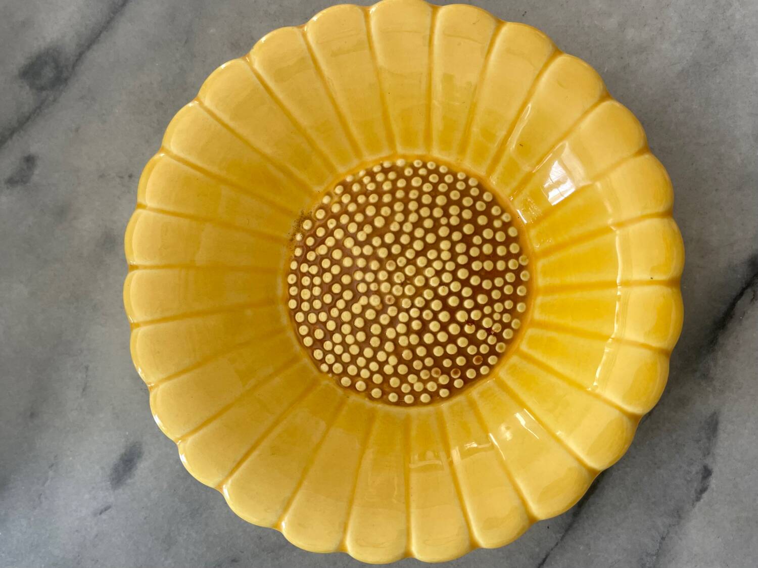 Coupelles tournesol en faïence