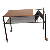Table à platine vinyles en métal noir