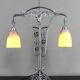 Important Double-Headed Lamp, Wrought Iron by Schneider, France, c. 1920